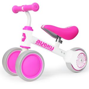 Bicicleta de equilibrio LED niños 1–3 años, 36cm, Rosa