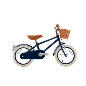 Bicicleta infantil 14'' clásica vintage azul marino