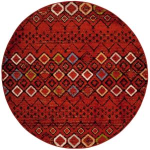 Bohemio terracota/multicolor alfombra 90 x 90