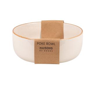 Bol para poke de cerámica beige