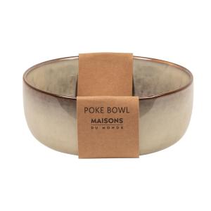 Bol para poke de cerámica verde arcilla