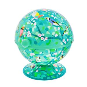 Bola  azucarero  azul claro metal  13 x 13 x 14 cm