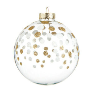 Bola de Navidad de cristal blanco con motivos de círculos d…