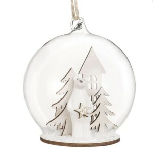 Bola de Navidad de cristal con decoración de árbol