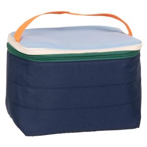 Bolsa porta alimentos azul, verde y naranja