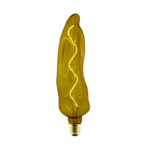 Bombilla pimiento con filamento led en cristal amarillo