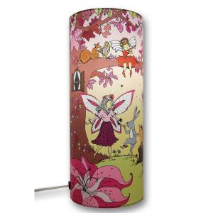 Bosque encantado lámpara de mesa infantil rosa 30 cm
