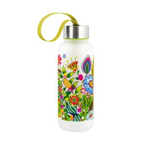 Botella 42 cl  verde acero  22 x 6 x 6 cm