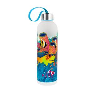 Botella 80 cl  azul acero  25 x 7 x 7 cm