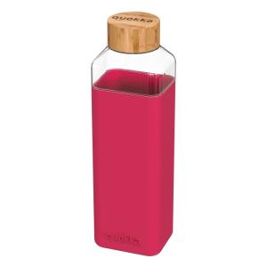 Botella cristal con funda de silicona 700 ml maroon