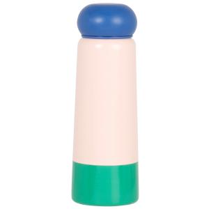 Botella de metal rosa, azul y verde 0,35 l