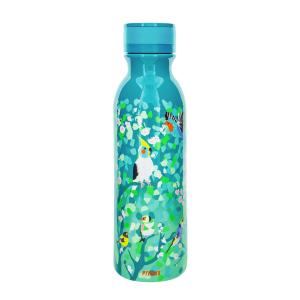 Botella termo 60 cl  azul claro silicona  24 x 7 x 7 cm