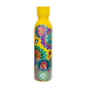 Botella termo 75 cl  amarillo silicona  28 x 0 x 7 cm