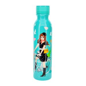 Botella termo 75 cl  azul 2 silicona  28 x 0 x 7 cm