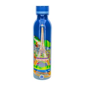 Botella termo 75 cl  paris bleu silicona  28 x 0 x 0 cm