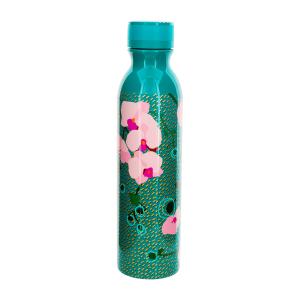 Botella termo 75 cl  turquesa silicona  28 x 0 x 7 cm