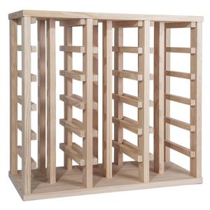 Botellero en madera marrón 66x32x61cm