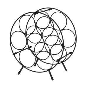 Botellero en metal cromado de 31 cm