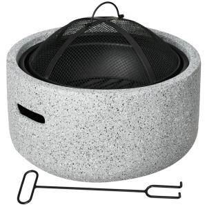 Brasero exterior 45x45x34 cm gris