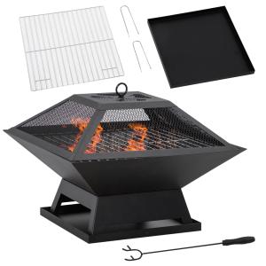 Brasero exterior 45x45x34 cm negro