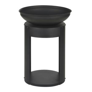 Brasero para exteriores de metal color negro mate 44 x 62