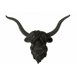 Bufalo colgante resina negro 73x 53
