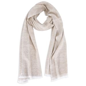 Bufanda de cachemira y lana diamante camel 40 x 190 cm