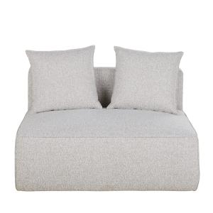 Butaca 2 plazas para sofá modular gris claro moteado