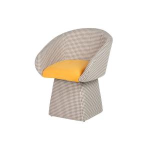 Butaca amarillo de terciopelo 63x65x72cm