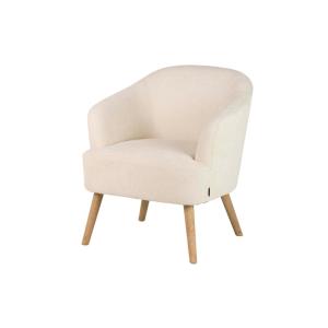 Butaca beige de madera 71x72x79cm