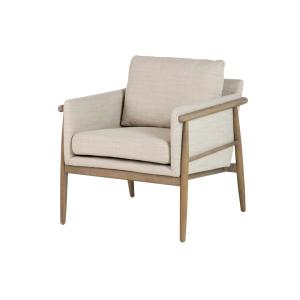 Butaca beige de poliéster 77x74x72cm