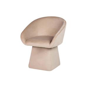 Butaca beige de terciopelo 63x65x72cm