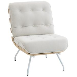 Butaca de salón 62.5x94x81 cm crema