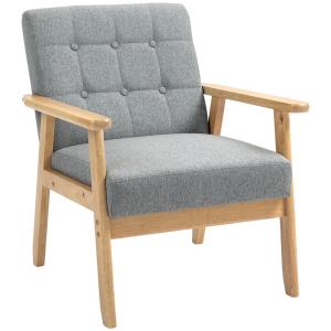 Butaca de salón 64x75x76 cm gris claro