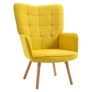 Butaca de salón 71x76x101 cm amarillo