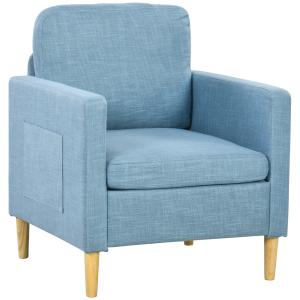 Butaca de salón 73x79x87 cm azul claro