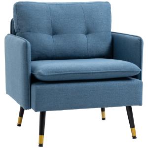Butaca de salón 76x68x80 cm azul