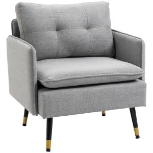 Butaca de salón 76x68x80 cm gris