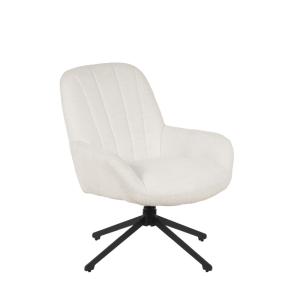 Butaca giratoria de Poliéster beige 73 x 87