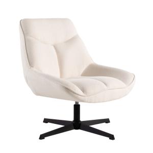 Butaca giratoria de Poliéster beige 75 x 86