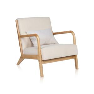 Butaca madera, beige, 83 x 72 x 65