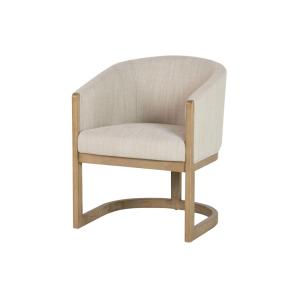 Butaca madera fresno beige 62x64x78 cm