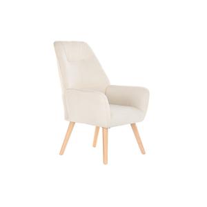 Butaca poliester madera crema 65x75x96cm