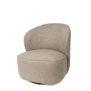 Butaca tapizada con sistema giratorio en taupe