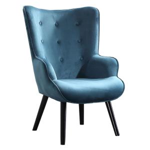 Butaca terciopelo nórdica respaldo capitoné verde aguamarin…