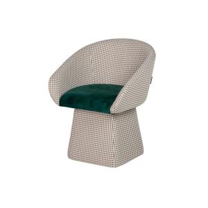 Butaca verde de terciopelo 63x65x72cm