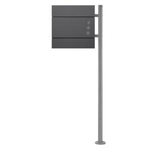 Buzón de acero plateado casillero de correo 37x10,5x36,5cm