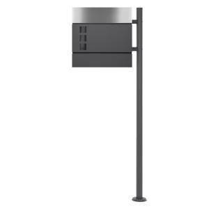 Buzón de correos acero independiente antracita moderno