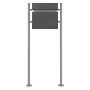 Buzón de suelo con compartimento para periódicos, acero pla…