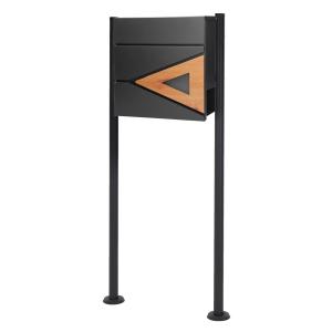 Buzón moderno de correos antracita óptica de madera exterio…